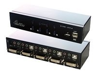 MCL Samar CAS-462DVI/U - Commutateur écran-clavier-souris/audio/USB - 4 x KVM / audio / USB - 1 utilisateur local - de bureau CAS-462DVI/U