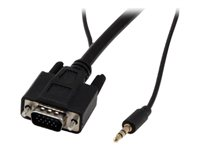 MCL Samar - Câble VGA - HD-15 (VGA), mini-phone stereo 3.5 mm (M) pour HD-15 (VGA), mini-phone stereo 3.5 mm (M) - 10 m MC340B/15PJ-10M