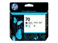 HP 70 - Cyan, noir mat - tête d'impression - pour DesignJet HD Pro MFP, Z2100, Z3100, Z3200, Z5200, Z5400; Photosmart Pro B8850, Pro B9180 C9404A
