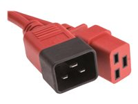 Uniformatic - Rallonge de câble d'alimentation - IEC 60320 C19 pour IEC 60320 C20 - 1 m - rouge 46171