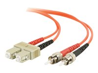 C2G SC-ST 50/125 OM2 Duplex Multimode PVC Fiber Optic Cable (LSZH) - Câble réseau - SC multi-mode (M) pour ST multi-mode (M) - 3 m - fibre optique - duplex - 50 / 125 microns - OM2 - sans halogène - orange 85482