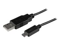 StarTech.com Câble de charge /synchronisation mobile USB A vers Micro B mince de 0,5m - Cordon USB 2.0 pour smartphone / tablette M/M Noir - Câble USB - Micro-USB de type B (M) pour USB (M) - USB 2.0 - 50 cm - noir USBAUB50CMBK