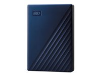 WD My Passport for Mac WDBA2F0050BBL - Disque dur - chiffré - 5 To - externe (portable) - USB 3.2 Gen 1 - AES 256 bits - bleu nuit WDBA2F0050BBL-WESN