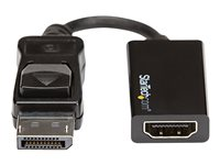 StarTech.com Adaptateur DisplayPort vers HDMI - Convertisseur DP vers HDMI - M/F - Ultra HD 4K 60 Hz - Noir (DP2HD4K60S) - Convertisseur vidéo - DisplayPort - HDMI - pour P/N: DK30C2DAGPD, TB32DP14, TB32DP2T, TB3DK2DHV, TB3DK2DHVUE DP2HD4K60S