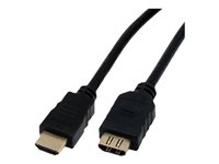 MCL MC384 - Câble d'extension HDMI avec Ethernet - HDMI femelle pour HDMI mâle - 2 m - support 4K MC384/3D-2M