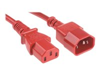 Uniformatic - Rallonge de câble d'alimentation - power IEC 60320 C13 pour IEC 60320 C14 - 1.5 m - rouge 46152