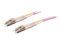 Uniformatic - Câble réseau - LC/UPC multimode (M) pour LC/UPC multimode (M) - 2 m - fibre optique - 50 / 125 microns - OM4 - sans halogène - rose fushia 21372