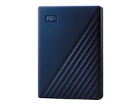 WD My Passport for Mac WDBA2F0040BBL - Disque dur - chiffré - 4 To - externe (portable) - USB 3.2 Gen 1 - AES 256 bits - bleu nuit WDBA2F0040BBL-WESN