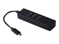 MCL Samar USB3C-125H3/C - Adaptateur réseau - USB-C - Gigabit Ethernet x 1 + USB-C 3.0 x 3 USB3C-125H3/C