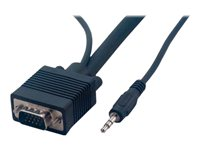 MCL Samar - Câble VGA - HD-15 (VGA), mini-phone stereo 3.5 mm (M) pour HD-15 (VGA), mini-phone stereo 3.5 mm (M) - 5 m MC340B/15PJ-5M