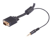 Uniformatic - Câble VGA - HD-15 (VGA), mini-phone stereo 3.5 mm (M) pour HD-15 (VGA), mini-phone stereo 3.5 mm (M) - 10 m - moulé, vis moletées 12096